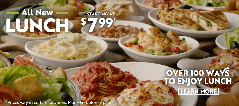 Olive Garden Specials Weekly Deals 12 99 Buy One And Take One